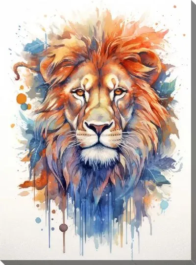 Картина маслом Лев №158