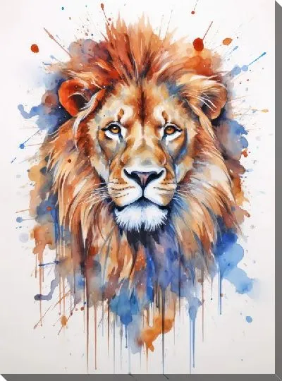 Картина маслом Лев №159