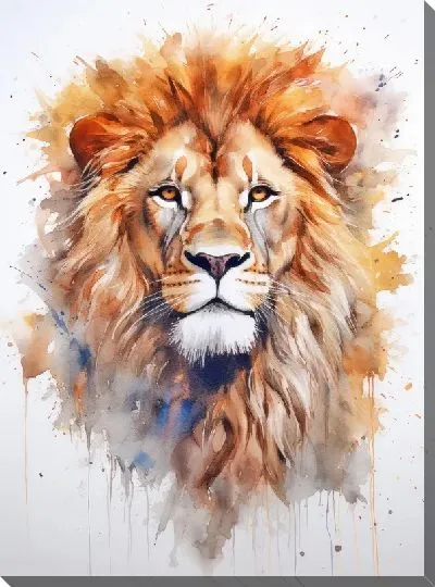 Картина маслом Лев №1611
