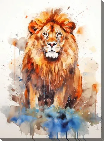 Картина маслом Лев №163