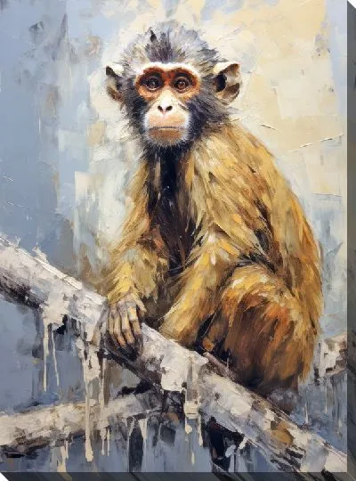 Картина маслом Обезьяна №21