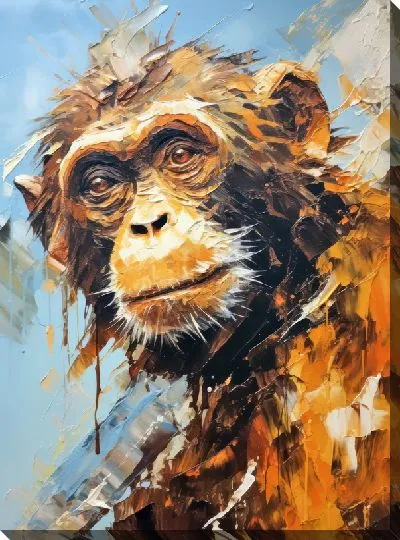 Картина маслом Обезьяна №22