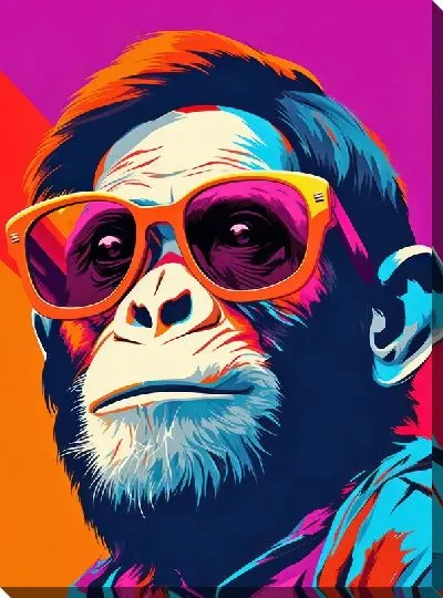 Картина маслом Обезьяна №30