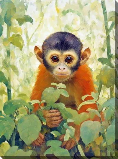 Картина маслом Обезьяна №32