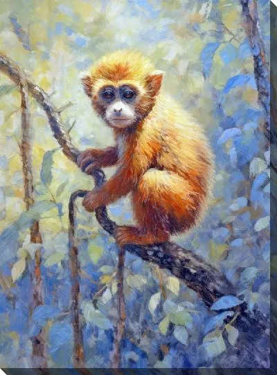 Картина маслом Обезьяна №351