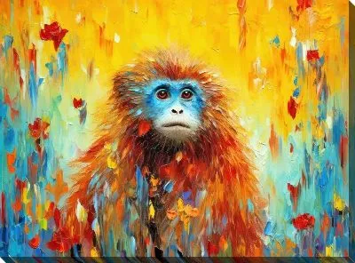 Картина маслом Обезьяна №40