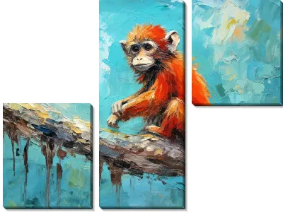 Модульная картина Обезьяна №41
