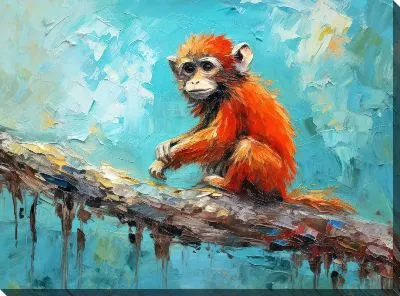 Картина маслом Обезьяна №41
