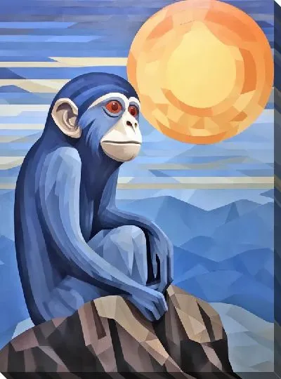 Картина маслом Обезьяна №43