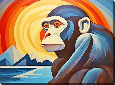 Картина маслом Обезьяна №45