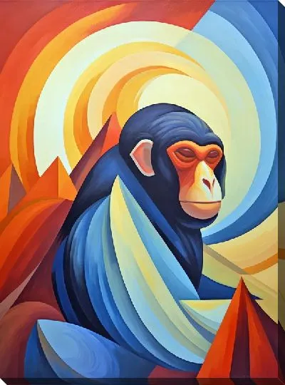 Картина маслом Обезьяна №46