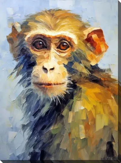 Картина маслом Обезьяна №55