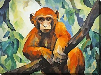 Картина маслом Обезьяна №60