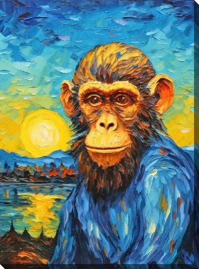 Картина маслом Обезьяна №62
