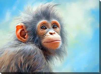 Картина маслом Обезьяна №65