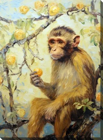 Картина маслом Обезьяна №67