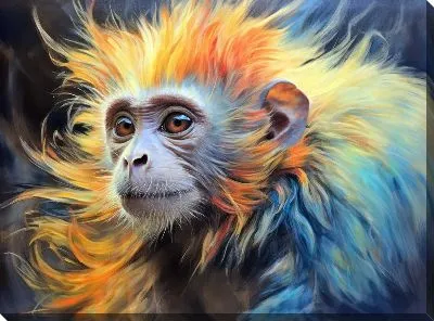 Картина маслом Обезьяна №80
