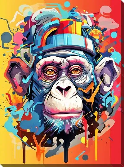 Картина маслом Обезьяна №81