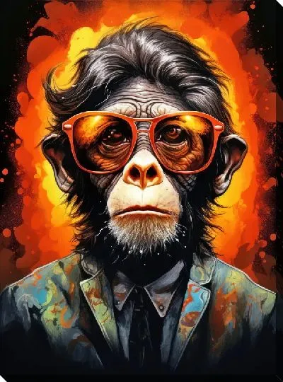 Картина маслом Обезьяна №85