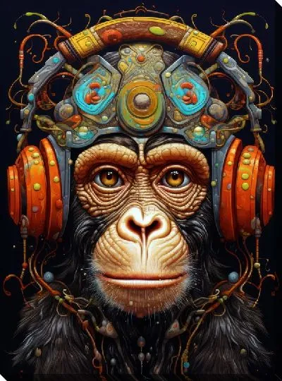 Картина маслом Обезьяна №86