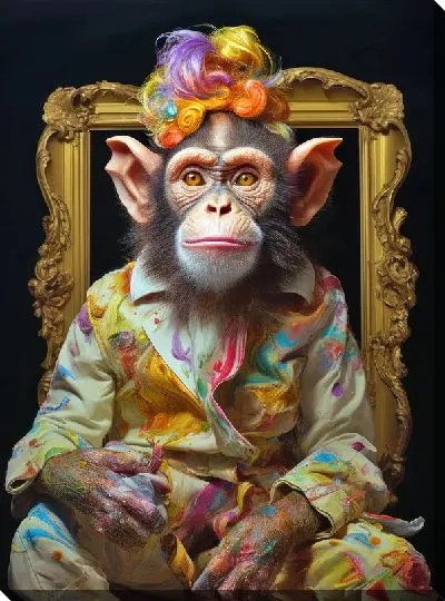 Картина маслом Обезьяна №87