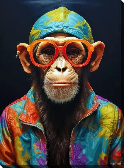 Картина маслом Обезьяна №88