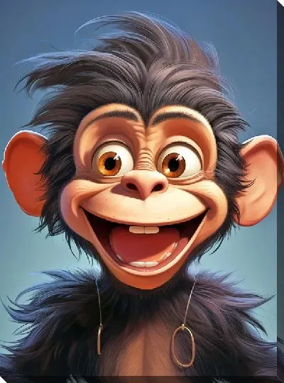 Картина маслом Обезьяна №89