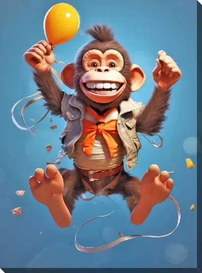 Картина маслом Обезьяна №90