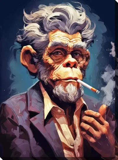 Картина маслом Обезьяна №91