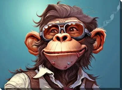 Картина маслом Обезьяна №92