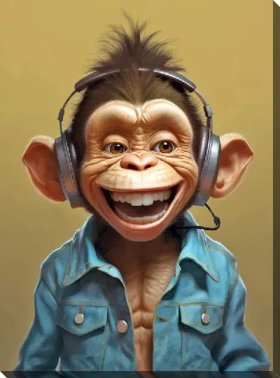 Картина маслом Обезьяна №93