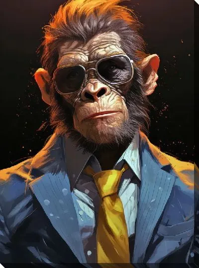 Картина маслом Обезьяна №96