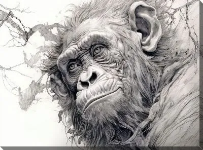 Картина маслом Обезьяна №99