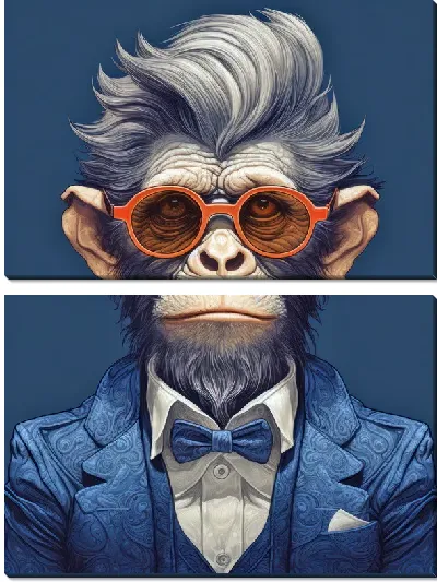 Модульная картина Обезьяна №100