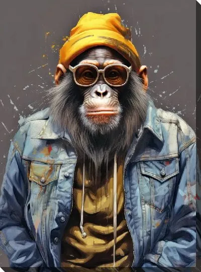 Картина маслом Обезьяна №105