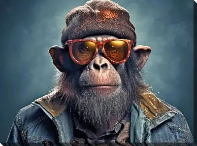 Картина маслом Обезьяна №111