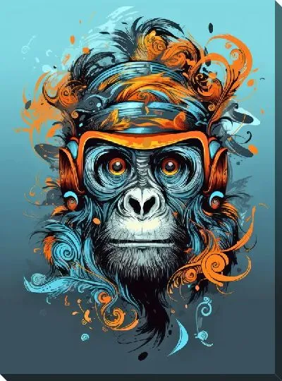 Картина маслом Обезьяна №112