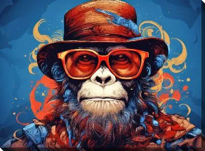 Картина маслом Обезьяна №113