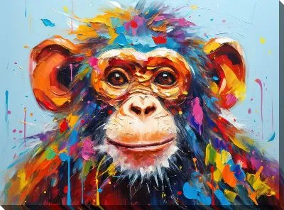 Картина маслом Обезьяна №114