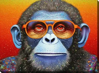 Картина маслом Обезьяна №115
