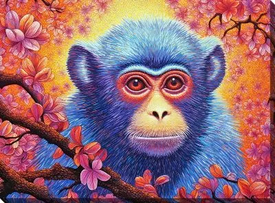 Картина маслом Обезьяна №118