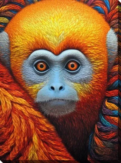 Картина маслом Обезьяна №120