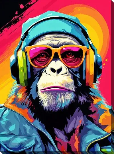 Картина маслом Обезьяна №121