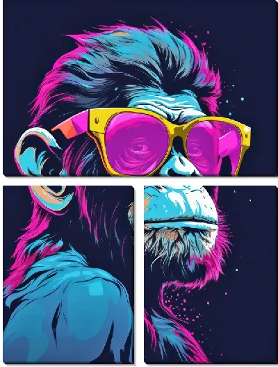 Модульная картина Обезьяна №122