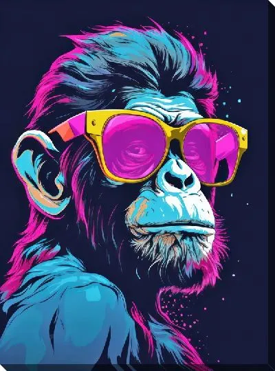 Картина маслом Обезьяна №122