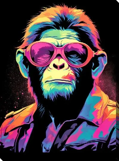 Картина маслом Обезьяна №123