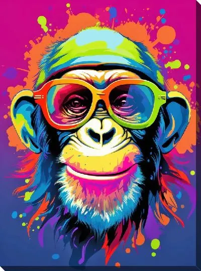 Картина маслом Обезьяна №125