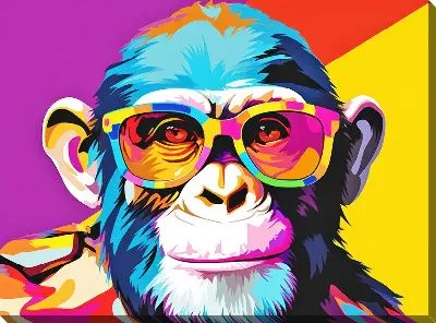 Картина маслом Обезьяна №126