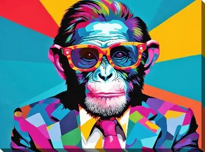 Картина маслом Обезьяна №128