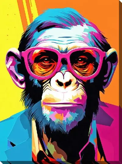 Картина маслом Обезьяна №129